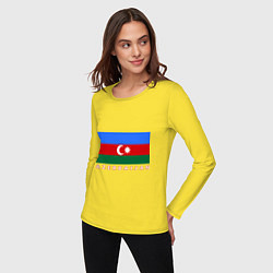 Лонгслив хлопковый женский Азербайджан, цвет: желтый — фото 2