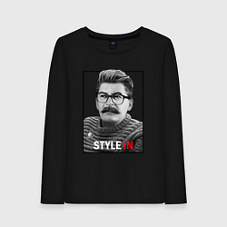 Лонгслив хлопковый женский Stalin: Style in, цвет: черный