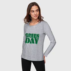 Лонгслив хлопковый женский Green Day, цвет: меланж — фото 2