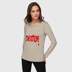 Лонгслив хлопковый женский Dexter Blood, цвет: миндальный — фото 2
