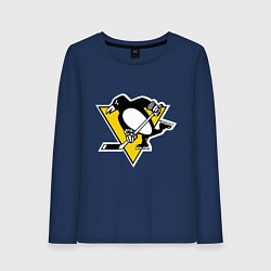 Лонгслив хлопковый женский Pittsburgh Penguins, цвет: тёмно-синий