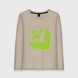 Лонгслив хлопковый женский Green Creeper, цвет: миндальный