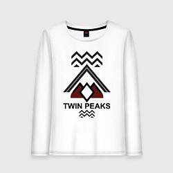 Лонгслив хлопковый женский Twin Peaks House, цвет: белый