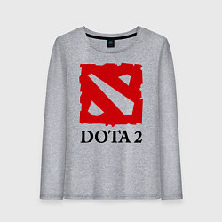 Лонгслив хлопковый женский Dota 2: Logo, цвет: меланж