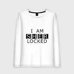 Лонгслив хлопковый женский I am Sherlocked, цвет: белый