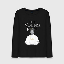 Лонгслив хлопковый женский The Young Pope, цвет: черный