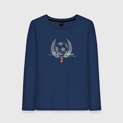 Лонгслив хлопковый женский AC Milan - Since 1899 NEW 2022, цвет: тёмно-синий