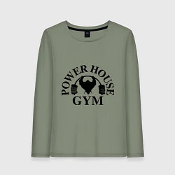 Лонгслив хлопковый женский Power House Gym, цвет: авокадо