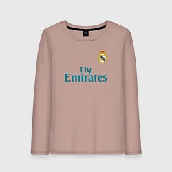 Лонгслив хлопковый женский Real Madrid: Ronaldo 07, цвет: пыльно-розовый