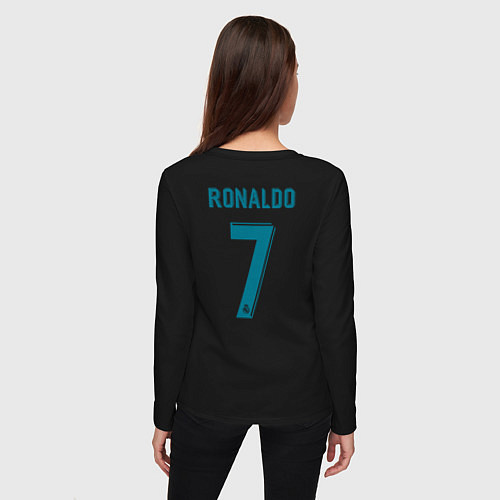 Женский лонгслив Real Madrid: Ronaldo 07 / Черный – фото 4