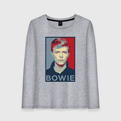 Лонгслив хлопковый женский Bowie Poster, цвет: меланж
