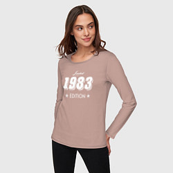 Лонгслив хлопковый женский Limited Edition 1983, цвет: пыльно-розовый — фото 2