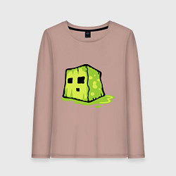 Лонгслив хлопковый женский Slime, цвет: пыльно-розовый
