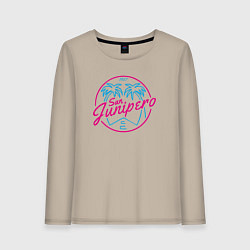 Лонгслив хлопковый женский San Junipero 1987, цвет: миндальный