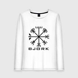 Лонгслив хлопковый женский Bjork Rune, цвет: белый