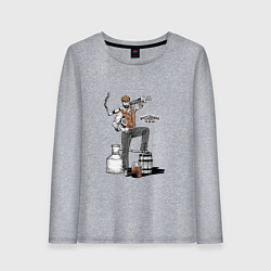 Лонгслив хлопковый женский Бутлегер, цвет: меланж