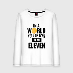 Лонгслив хлопковый женский Be A Eleven, цвет: белый