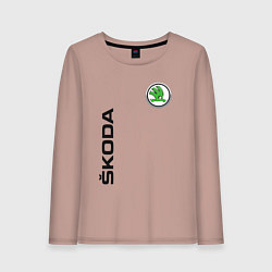 Лонгслив хлопковый женский Skoda Style, цвет: пыльно-розовый