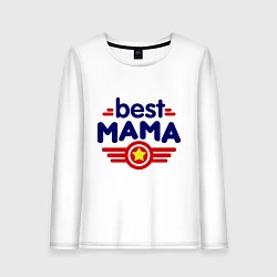 Женский лонгслив Best mama logo