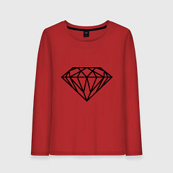Лонгслив хлопковый женский SWAG Diamond, цвет: красный