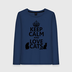 Женский лонгслив Keep Calm & Love Cats