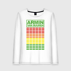 Лонгслив хлопковый женский Armin van Buuren: EQ, цвет: белый