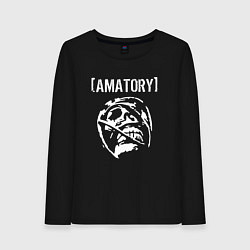 Лонгслив хлопковый женский Amatory, цвет: черный