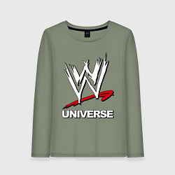 Лонгслив хлопковый женский WWE universe, цвет: авокадо