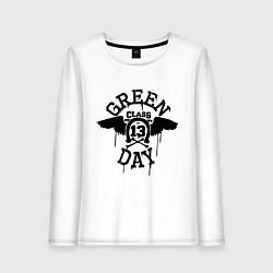 Лонгслив хлопковый женский Green Day: Class of 13, цвет: белый