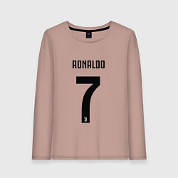 Лонгслив хлопковый женский RONALDO 7, цвет: пыльно-розовый
