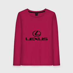 Лонгслив хлопковый женский Lexus logo, цвет: маджента