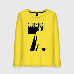 Лонгслив хлопковый женский Juventus: Ronaldo 7, цвет: желтый