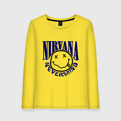 Лонгслив хлопковый женский Nevermind Nirvana, цвет: желтый