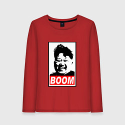 Лонгслив хлопковый женский BOOM: Kim Chen Eun, цвет: красный