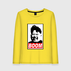 Лонгслив хлопковый женский BOOM: Kim Chen Eun, цвет: желтый