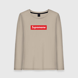 Лонгслив хлопковый женский Suprememe, цвет: миндальный