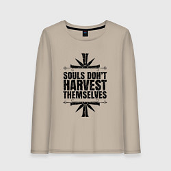 Лонгслив хлопковый женский Harvest Themselves, цвет: миндальный