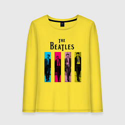 Лонгслив хлопковый женский Walking Beatles, цвет: желтый