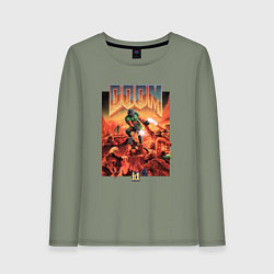 Лонгслив хлопковый женский DOOM id, цвет: авокадо