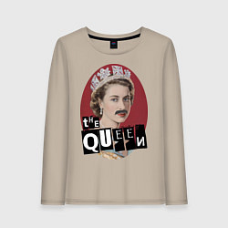Лонгслив хлопковый женский The Queen, цвет: миндальный