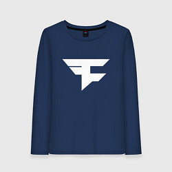 Лонгслив хлопковый женский FAZE Symbol, цвет: тёмно-синий