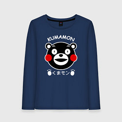 Лонгслив хлопковый женский Kumamon, цвет: тёмно-синий