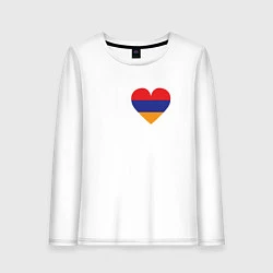 Лонгслив хлопковый женский Love Armenia, цвет: белый