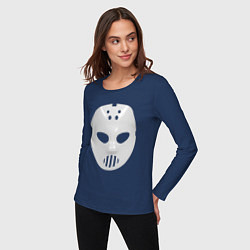 Лонгслив хлопковый женский Angerfist Mask, цвет: тёмно-синий — фото 2