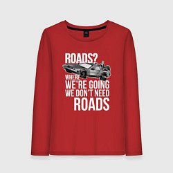 Лонгслив хлопковый женский We don't need roads, цвет: красный