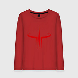 Лонгслив хлопковый женский Quake logo, цвет: красный