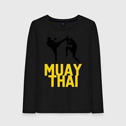 Лонгслив хлопковый женский Muay Thai, цвет: черный