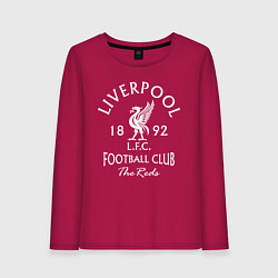 Лонгслив хлопковый женский Liverpool: Football Club, цвет: маджента
