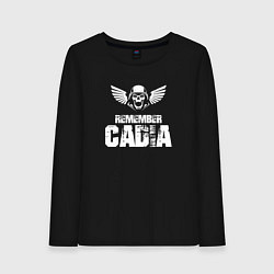 Лонгслив хлопковый женский Remember Cadia - Warhammer, цвет: черный