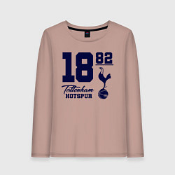 Лонгслив хлопковый женский FC Tottenham 1882, цвет: пыльно-розовый
